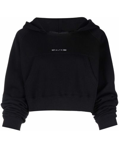 1017 ALYX 9SM Sudadera con capucha y logo estampado - Negro