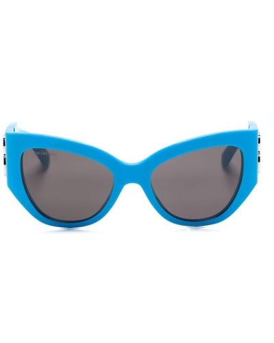 Balenciaga Dinasty Sonnenbrille im Butterfly-Design - Blau