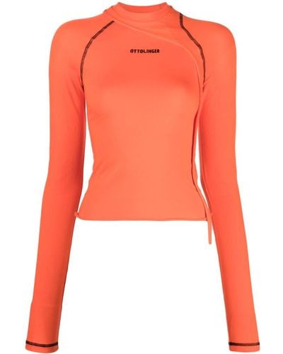 OTTOLINGER Camiseta con ribete de costuras - Naranja