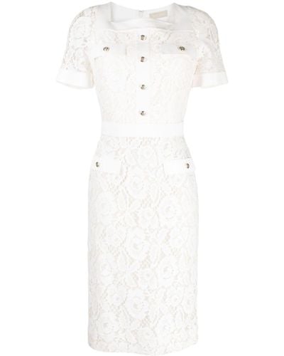 Elie Saab Vestido midi - Blanco