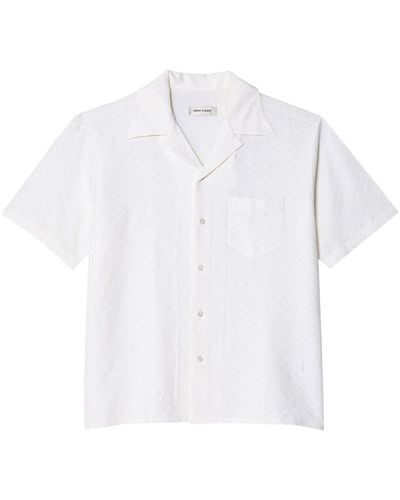 Ernest W. Baker Embroidered Bowling Shirt - White