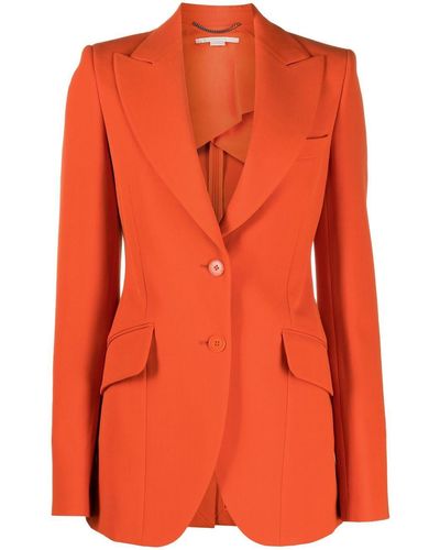Stella McCartney Blazer à simple boutonnage - Orange