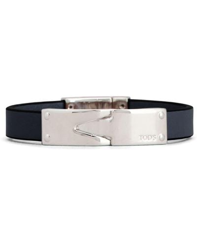 Tod's Clip-lock Leather Bracelet - White