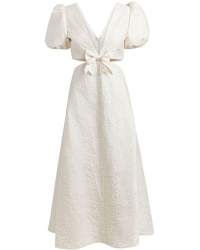 Markarian Patti Brocade-effect Midi Dress - White