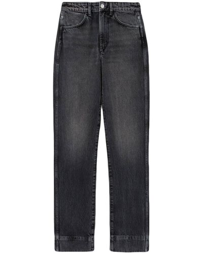 RE/DONE 70s High-waisted Straight-leg Jeans - Grey