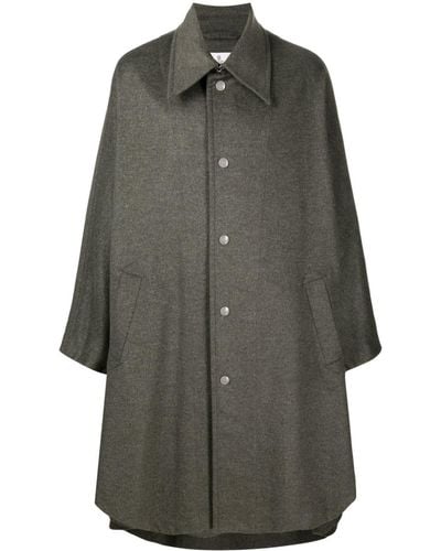 Vivienne Westwood Manteau drapé à simple boutonnage - Gris