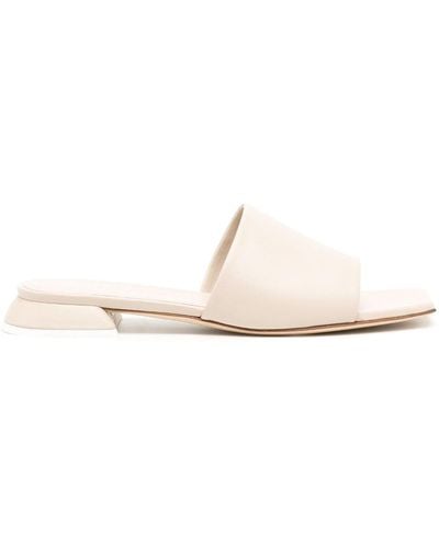 3Juin Siena Leather Sandals - White