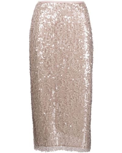 MSGM Sequin Skirt Clothing - Natural