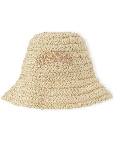 Ganni Sombrero de pescador con logo bordado - Neutro