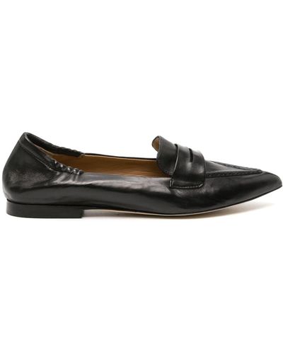 Anna F. 1451 Leather Loafers - Black