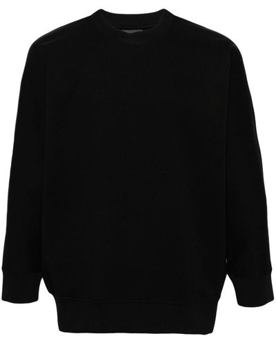 Emporio Armani Logo-embroidered Jersey Sweatshirt - Black