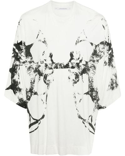 Julius Graphic-print Crew-neck T-shirt - White