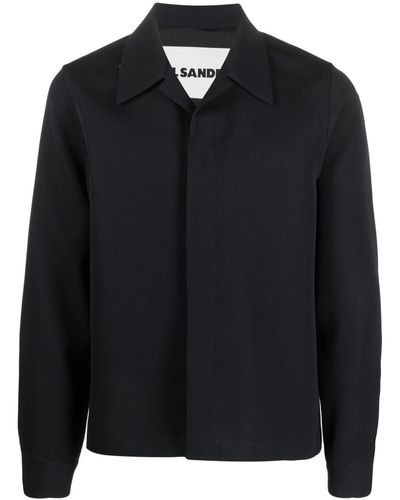Jil Sander Button-front Overshirt - Black