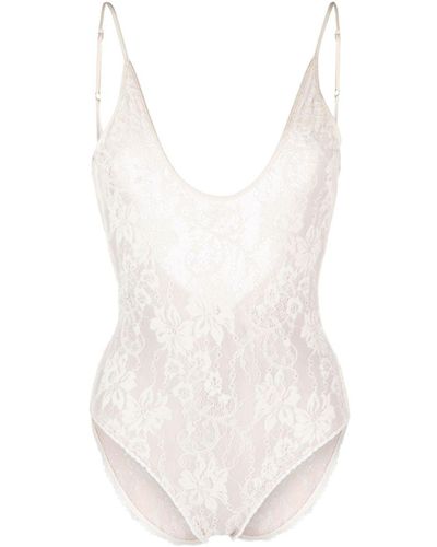 Zimmermann Floral-lace Bodysuit - White