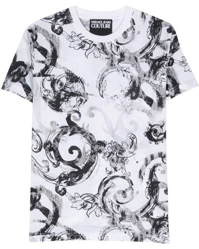 Versace Jeans Couture バロックプリント Tシャツ - ホワイト