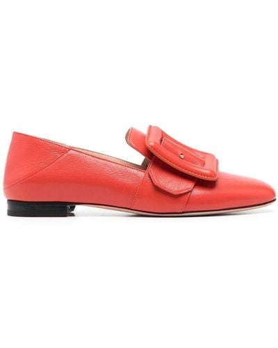 Bally Buckle-detail Loafers - Red