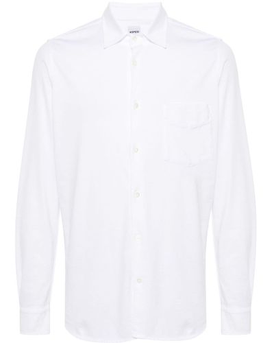 Aspesi Jersey Overhemd - Wit