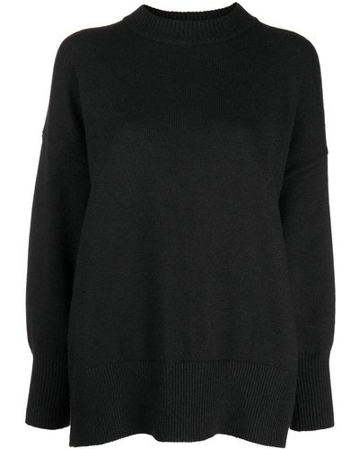 Apparis Ribbed-knit Long-sleeved Sweater - Black