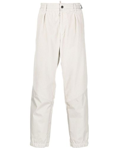 3 MONCLER GRENOBLE Pantalones con detalle de canalé - Blanco