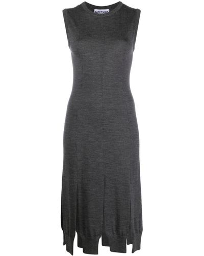 Moschino Sleeve-hem Detail Knitted Dress - Grey