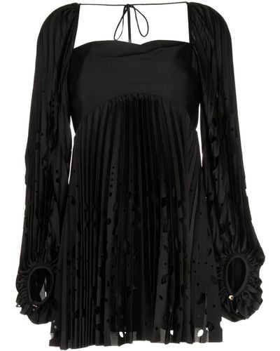 Acler Barlow Pleated Minidress - Black