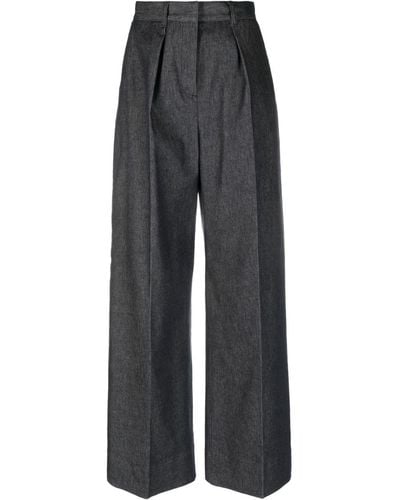 Karl Lagerfeld Pantalones anchos con pinzas - Gris