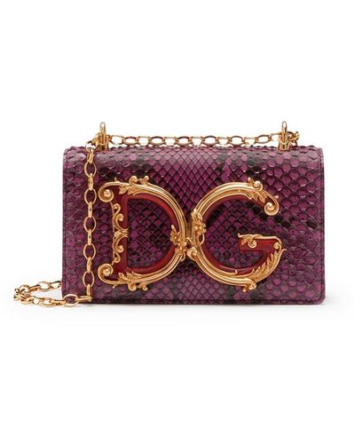 Dolce & Gabbana Sac à bandoulière à plaque DG - Rose
