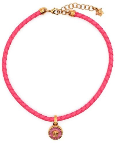 Versace Halskette mit Medusa-Anhänger - Rot
