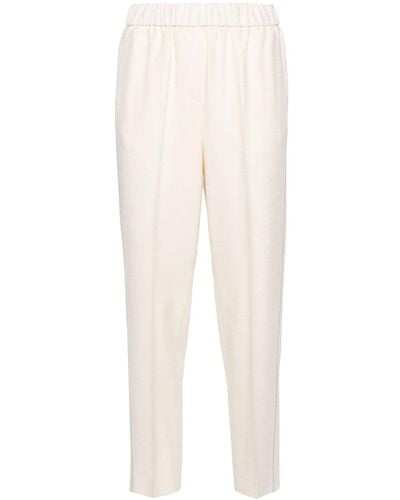 Peserico Pantalones ajustados con cuentas - Blanco