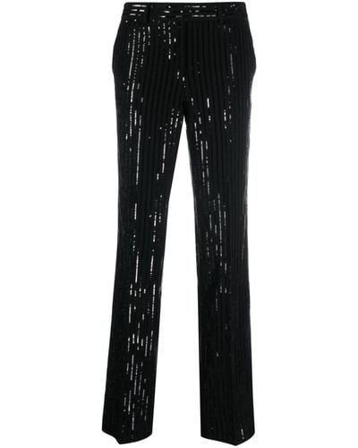 MICHAEL Michael Kors Pantalon orné de sequins à taille haute - Noir