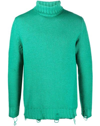 PT Torino Roll-neck Knitted Jumper - Green