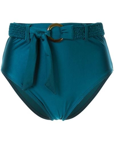 Duskii Océana Belted High Waisted Bikini Bottoms - Blue