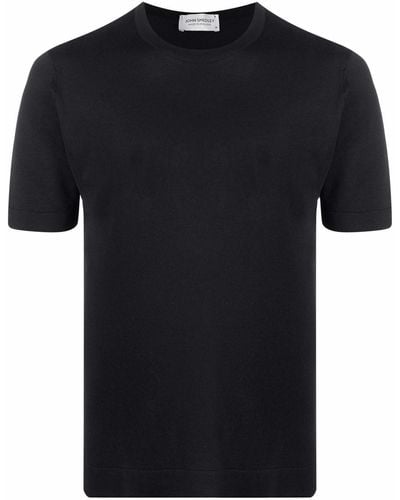 John Smedley T-shirt en jersey de coton - Noir