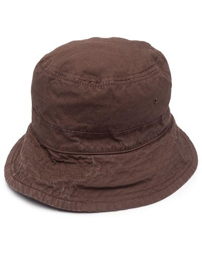Jil Sander Logo-patch Cotton Bucket Hat - Brown