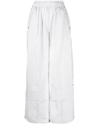 Low Classic Elasticated Wide-leg Trousers - White