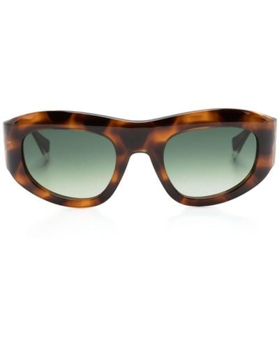 Gigi Studios Galilea Oval-frame Sunglasses - Green