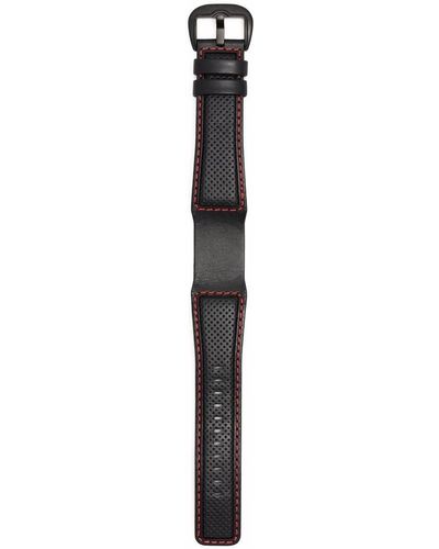 Dietrich Contrast-stitching Watch Strap - Black