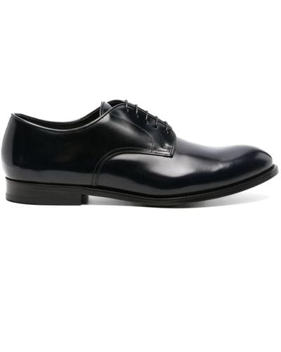 Doucal's Leather Derby Shoes - Black