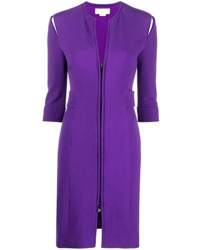 Genny Cut-out Fitted Midi Dress - Purple