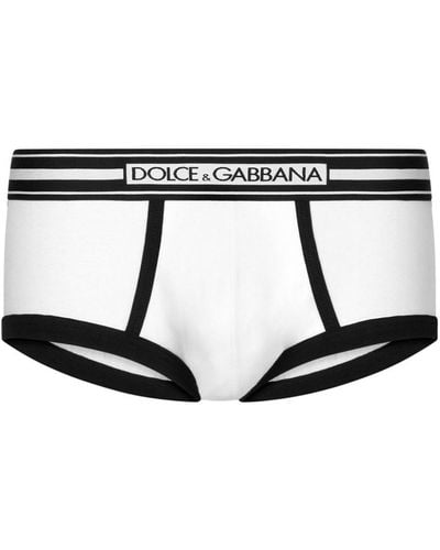 Dolce & Gabbana Boxer en jersey à bande logo - Noir