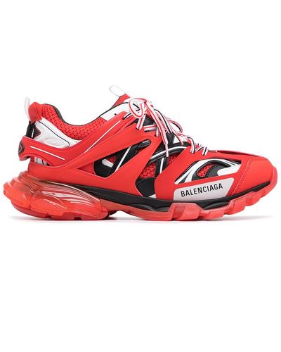 Balenciaga Track Clear-sole Sneakers - Red