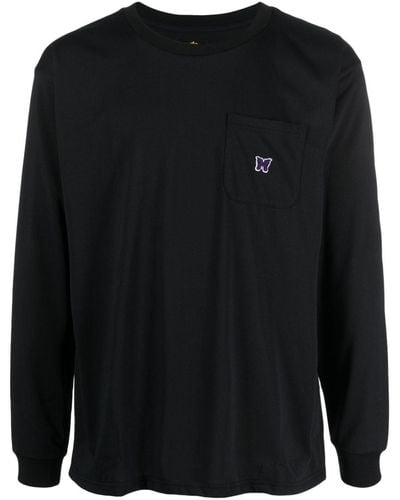 Needles Logo-appliqué Long-sleeve T-shirt - Black