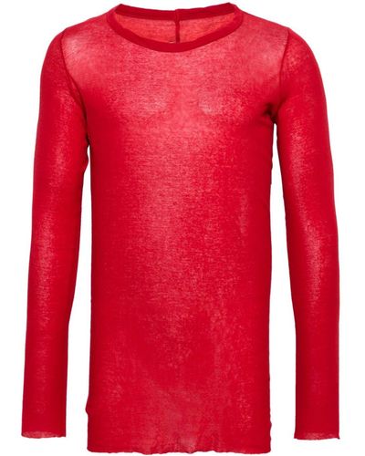 Rick Owens Longline Cotton T-shirt - Red