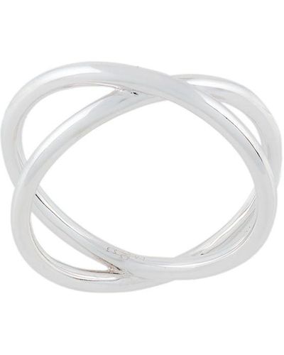 Eshvi Ring mit Kreuzmotiv - Weiß