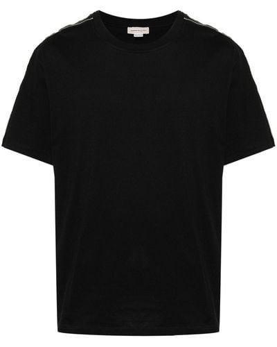 Alexander McQueen T-Shirt mit Logo-Streifen - Schwarz
