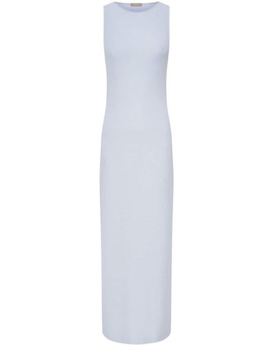 12 STOREEZ Round-neck Jersey Maxi Dress - White