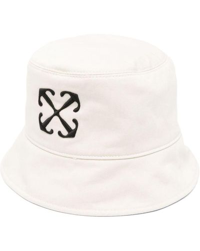 Off-White c/o Virgil Abloh Arrows-embroidered Cotton Bucket Hat - White