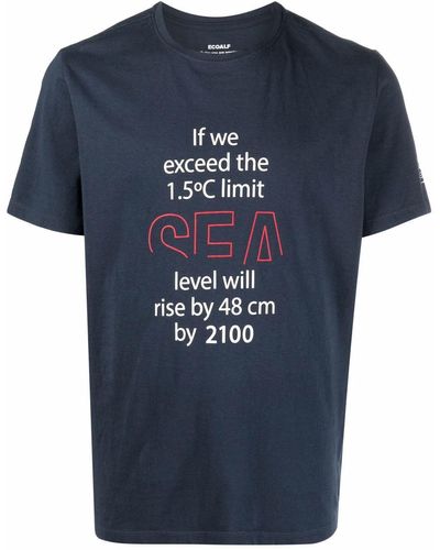 Ecoalf スローガン Tシャツ - ブルー