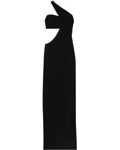 Monot Asymmetrische Maxi-jurk - Zwart