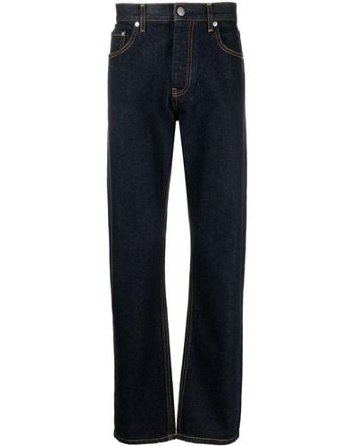 Helmut Lang Jeans dritti con vita media anni '98 - Blu